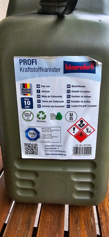 Hünersdorf Profi Kraftstoffkanister, Olif,  2 x 10 Liter in Mietraching