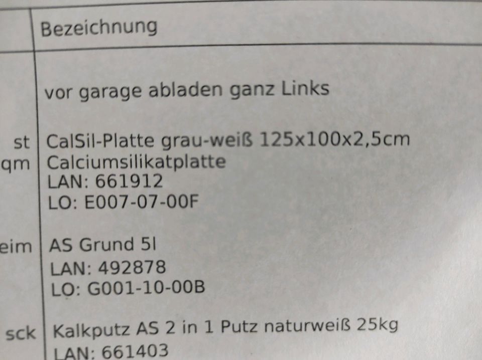 5 Calciumsilikatplatte mit Zubehör in Gottmadingen