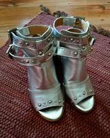 Sandalen*Sandaletten*Gr. 36*silber*TOPSHOP*echt Leder*Nieten* Baden-Württemberg - Neckartenzlingen Vorschau