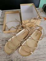 Michael Kors Sandalen Vero, Flach, Schnürsandale, Goldfarben, OVP Bayern - Kronach Vorschau