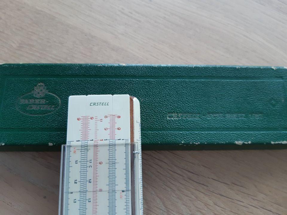 Rechenschieber Faber Castell 1:25 Syst. Rietz 1/87 grünes Etui in Koblenz