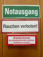 Warnaufkleber, u.a. Brandschutztür, Rauchen verboten, Notausgang Leipzig - Plagwitz Vorschau