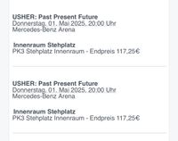 Biete 2x Usher 01.05. Berlin Innenraum Stehplatz Past Present Nordrhein-Westfalen - Oberhausen Vorschau