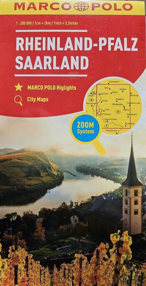 Straßenkarte Rheinland Pfalz + Saarland Autokarte  Marco Polo NEU in Fulda