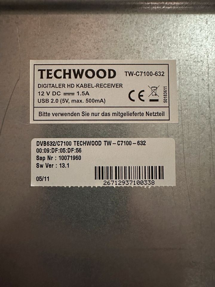 Kabelreceiver Techwood Digital TW C7100-632 in Dietmannsried