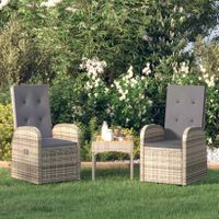 2x Garten Liegestuhl Poly Rattan Grau Gartensessel Gartenstuhl Hessen - Weilburg Vorschau