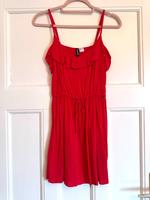 rotes Mini-Kleid von H&M mit Volant, Gr. S Hessen - Offenbach Vorschau