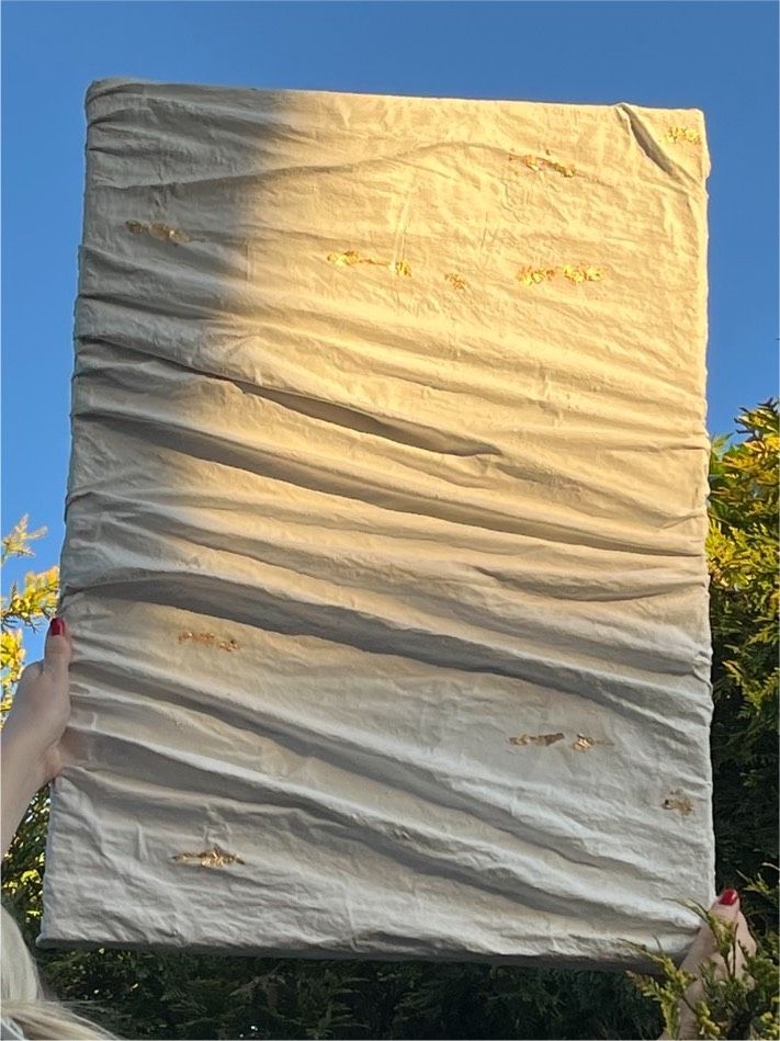 Leinwand Strukturbild weiß gold 70x 50cm in Querfurt