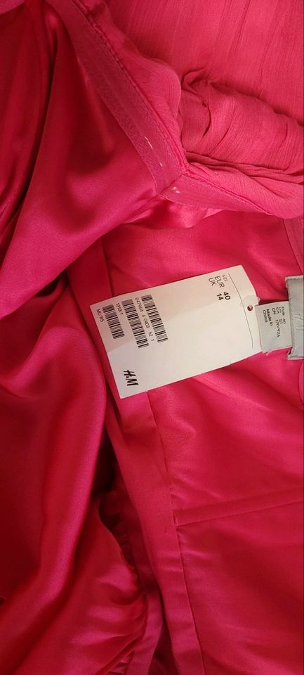 H&M Sommer pink chiffon Kleid Fuchsia Gr.38/40.neu in Hückelhoven