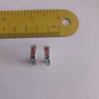 Silberne Ohrstecker mit bunten Swarovski Kristallen Hessen - Kalbach Vorschau