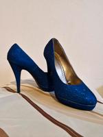 Marineblaue Glitzer High Heels mit plateau Abstaz Nordrhein-Westfalen - Solingen Vorschau