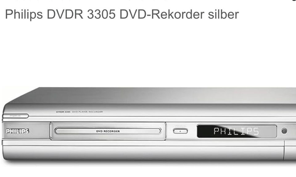 Philips DVDR 3305 DVD Recorder Silber mit Original Fernbedienung in  Innenstadt - Köln Altstadt | DVD Player & Recorder gebraucht kaufen | eBay  Kleinanzeigen ist jetzt Kleinanzeigen