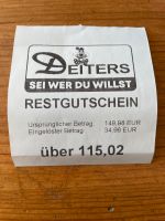 Deiters Gutschein 115€ ideal für Karnevalskostüme Nordrhein-Westfalen - Hürth Vorschau