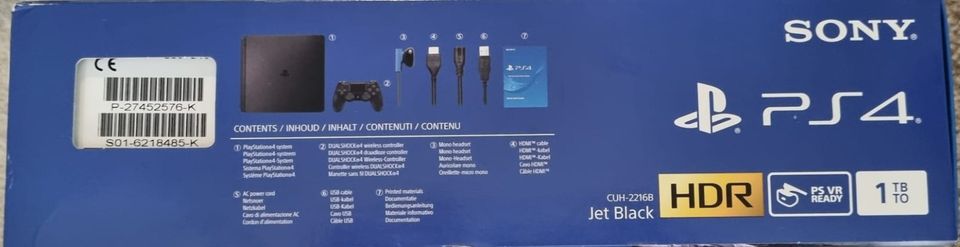 Sony PS 4 Slim 1TB Spielkonsole mit Laufwerk 1 Dualshock Controll in Hamburg