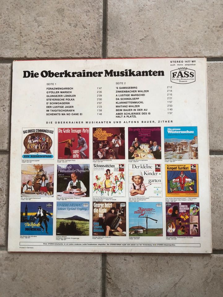 Oberkrainer Musikanten Schallplatte Vinl LP Volksmusik in Bergen