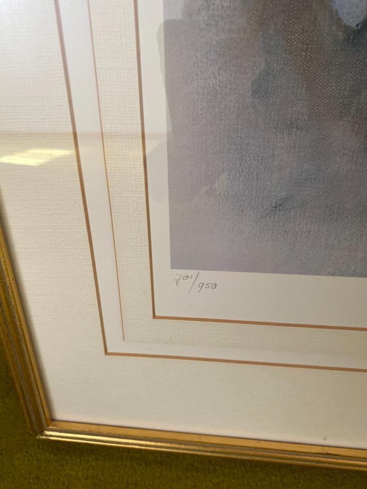 nummerierter signierter Kunstdruck Willem Haenraets gerahmt in Würselen