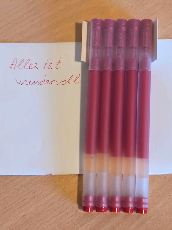 5 St. Xiaomi Gelschreiber Gel Stift Gelstifte Farbe Rot neu in Koblenz