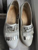 Tamaris Halbschuh weiß/Silber Gr. 40 Saarland - Blieskastel Vorschau