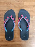 Blaue Flip Flops mit pinken Bommeln Bayern - Neumarkt i.d.OPf. Vorschau