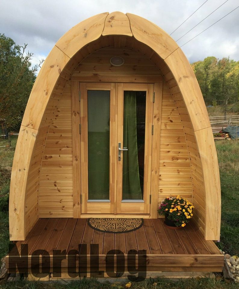 NordLog luxury ISO Camping Pod 2,4 x 3,5m Haus Gartenhaus Ferien in Weil der Stadt