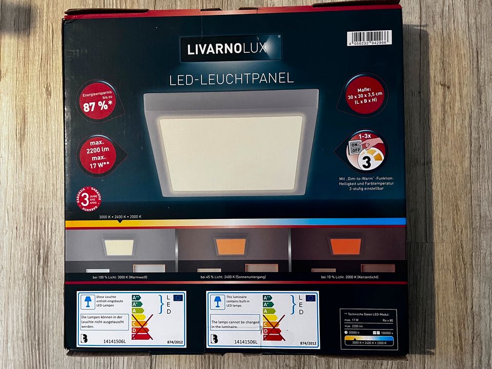 Lux LEUCHTE Livarno Kleinanzeigen eBay LED | Berlin ist NEU Spandau dimmbar jetzt in eckig Lampe 30x30cm Kleinanzeigen -