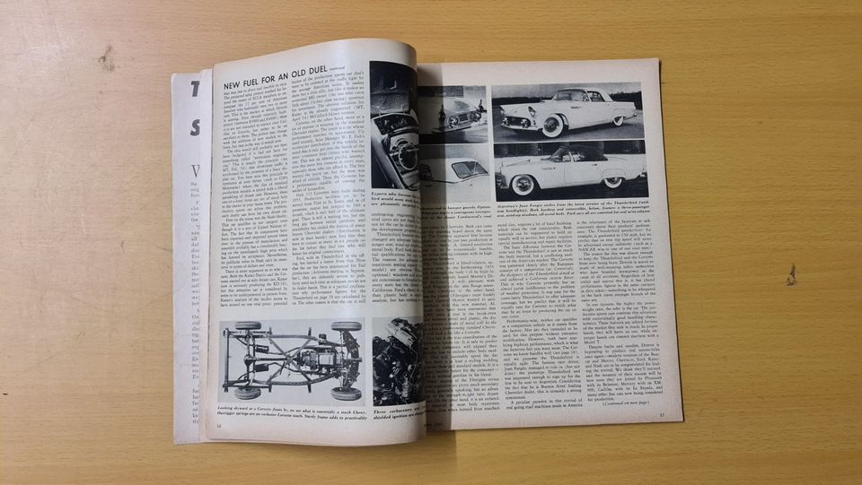 Motor Trend Magazin Juni 1954 Chevrolet Corvette Ford Thunderbird in Besigheim