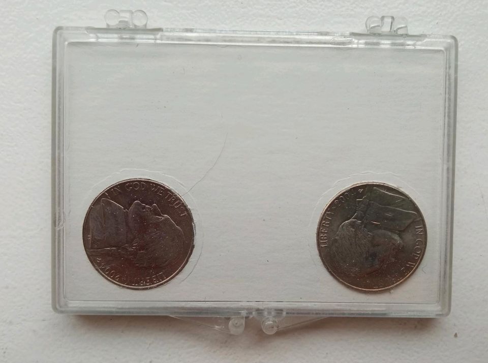 2 x 5 US-Cents 2004 Louisiana Purchase 1803 Jefferson Münzen in Tännesberg