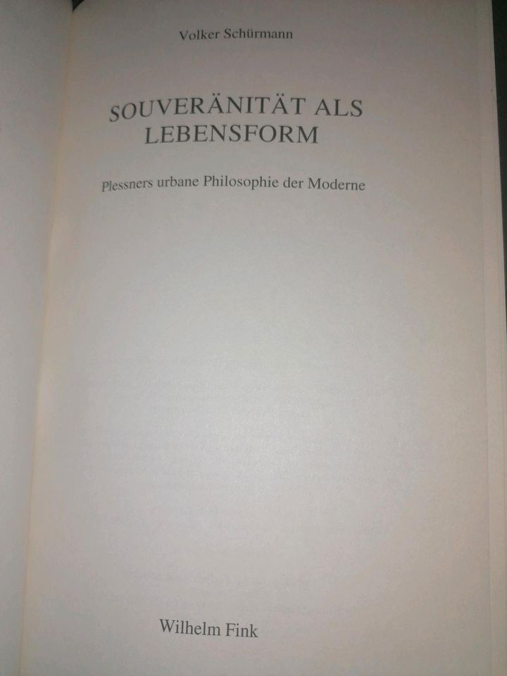 Souveränität als Lebensform Philosophie Moderne Völker Schürmann in Berlin