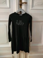 Kleid hm 134 140 schwarz Baumwolle hello Schriftzug  grau leo Berlin - Schöneberg Vorschau