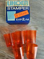 DDR Liörbecher, Likoer Stamper, originalverpackt, Orange, Kunstst Sachsen - Mittweida Vorschau