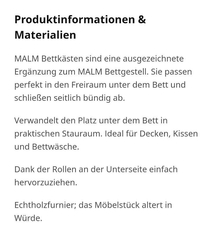 2 Bettkästen Malm Ikea schwarz braun Unterbettkommode in Dessau-Roßlau