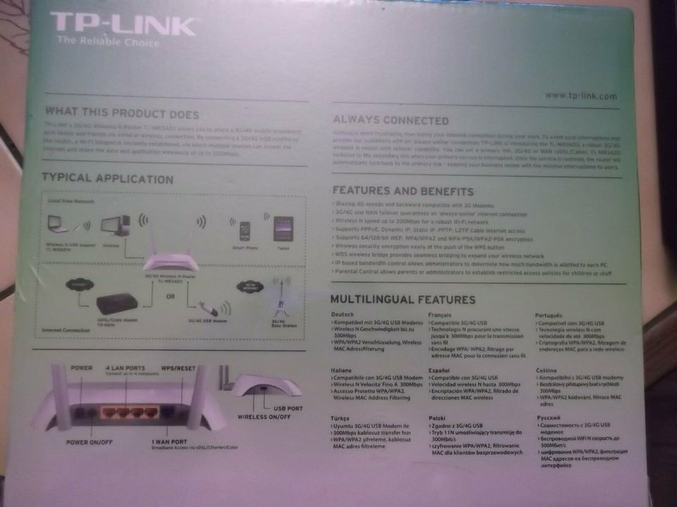 TP Link 3G/4G Wireless N Router Modell Nr. TL-MR3420 in Altenberg Sachs