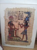 Bild Motiv Ägypten auf Papyrus-Blatt weißer Kunststoffrahmen Nordrhein-Westfalen - Kalletal Vorschau