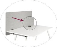Schreibtischaufsatz Sichtschutz Trennwand - FLEXMIUT D | 120 cm Krummhörn - Greetsiel Vorschau