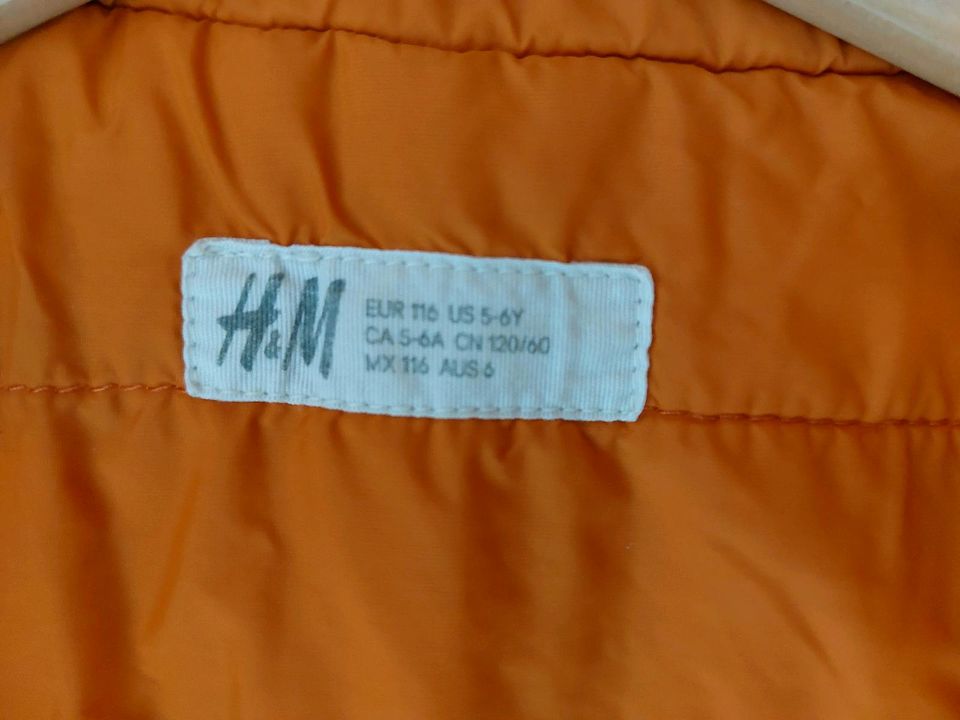 H&M Übergangsjacke, Gr. 116, herausnehmbare Weste in Cremlingen