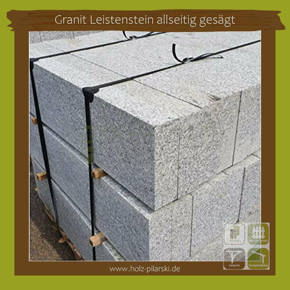 Granit Leistenstein Bordstein Stufe glatt 8x25x100cm in Lübeck