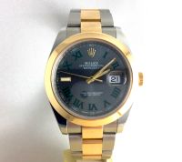 Rolex DateJust 41 Wimbledon 126303 Stahl-Gold LC100 Bj.2018 +Papi Nordrhein-Westfalen - Bottrop Vorschau