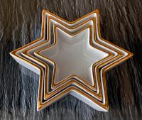3 x Sterne Schalen mit Goldrand, Weiß mit Goldrand Findorff - Weidedamm Vorschau