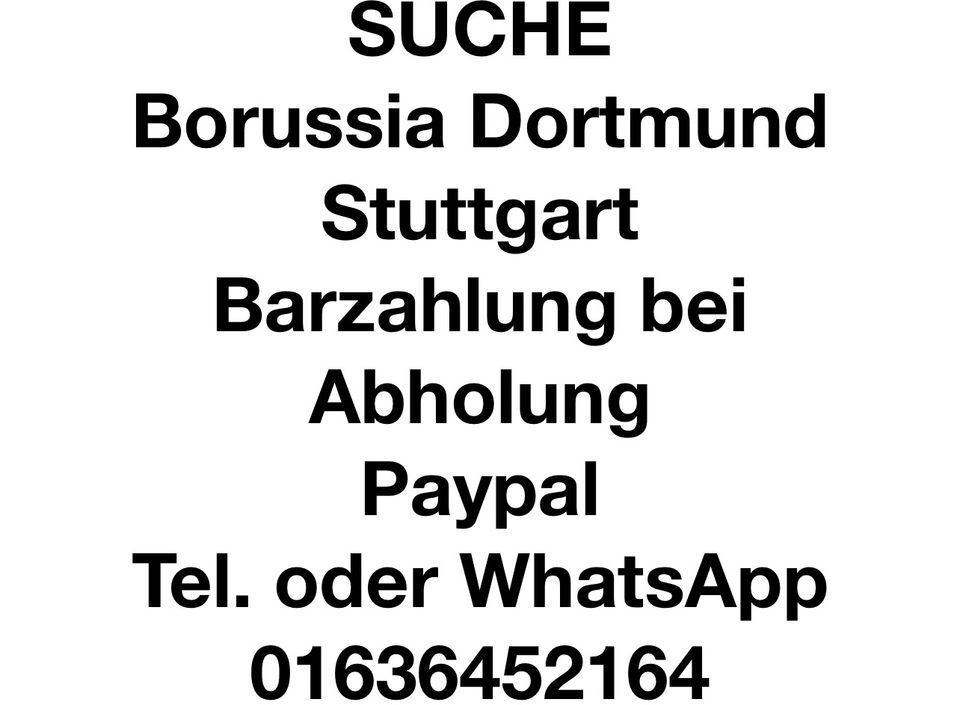 Suche BvB Borussia Dortmund Vfb Stuttgart Karten in Dortmund
