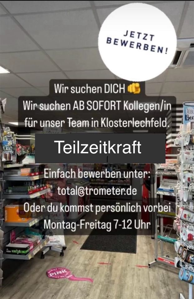 Teilzeitkraft für die Total Tankstelle in Klosterlechfeld in Klosterlechfeld