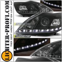 LED TFL Scheinwerfer schwarz für Ford Focus MK2 Facelift 08-10 Hessen - Calden Vorschau