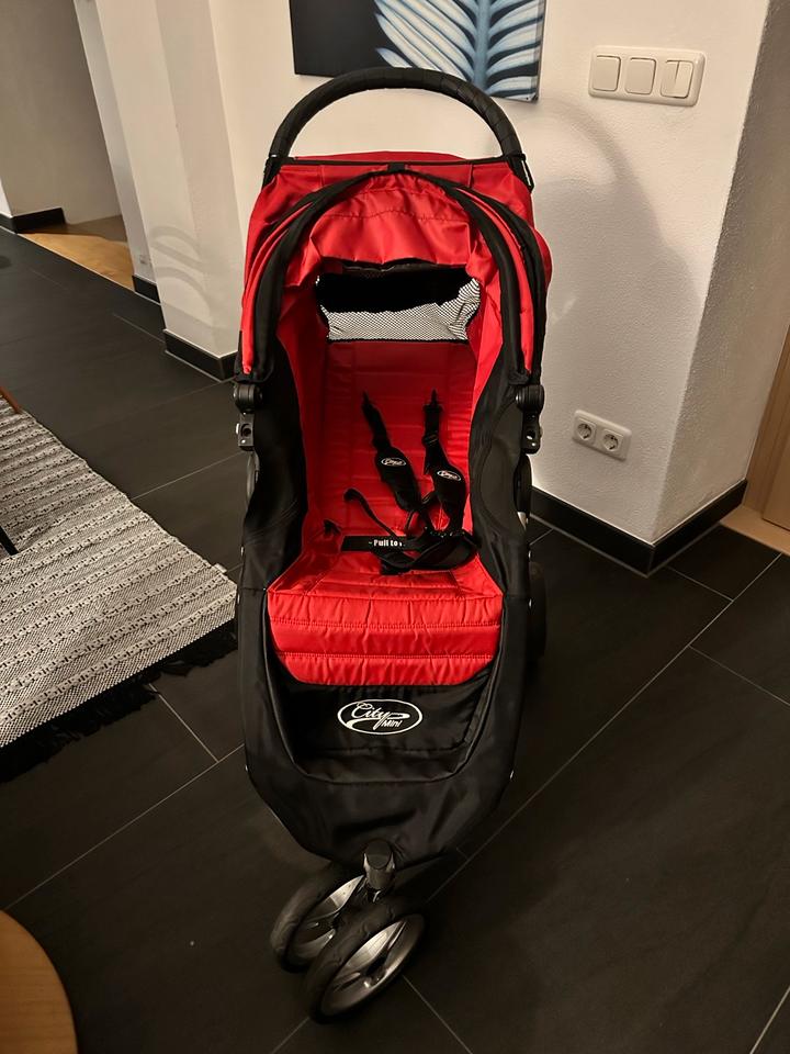 Baby Jogger City Mini Kinderwagen Buggy rot schwarz mit Tasche in Bayern Bergen kleinanzeigen