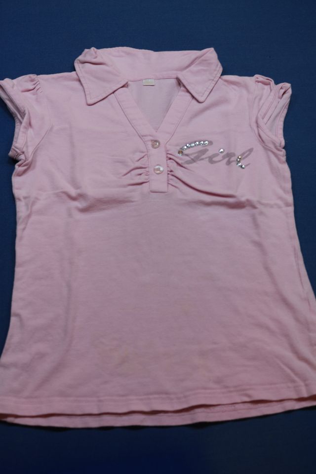3 T-shirt  Bluse Polo-Shirt Mädchen Größe 128 in Altenriet