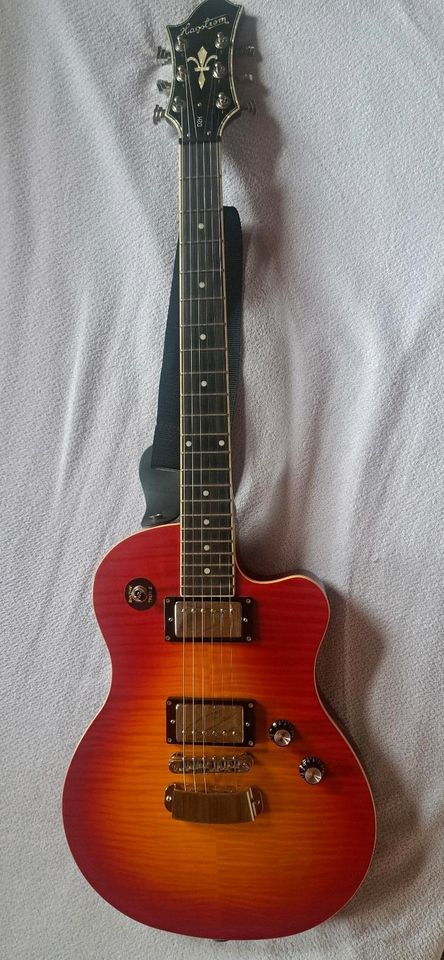 Hagstrom D2H Deluxe, neu, eingestellt, selten wie Les Paul in Plön 