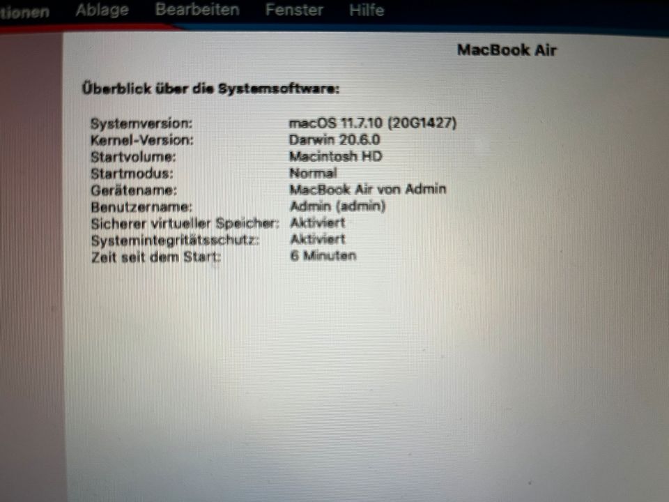 Macbook Air 13 Mitte 2013 in Engelskirchen