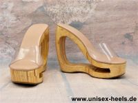 3850 unisex-heels, verk. neue high heels in gr. 38; echtholz! Hessen - Limeshain Vorschau