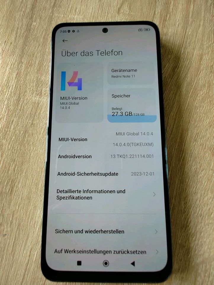 Xiaomi Redmi Note 11 - star blue - 128GB - 90Hz FHD+ AMOLED in Wahlstedt