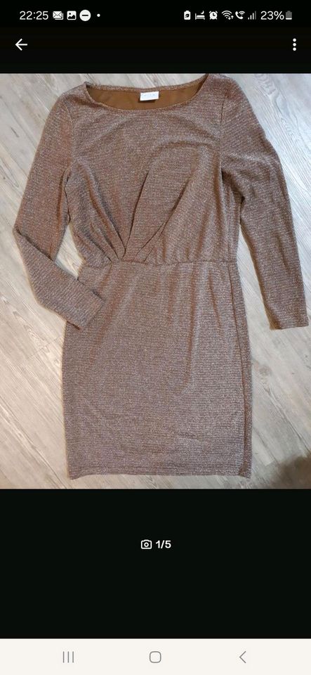 Damen Kleid braun Metalic Größe 36/38 in Straubing