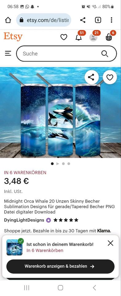 Tumbler trinkgefäß in Reher