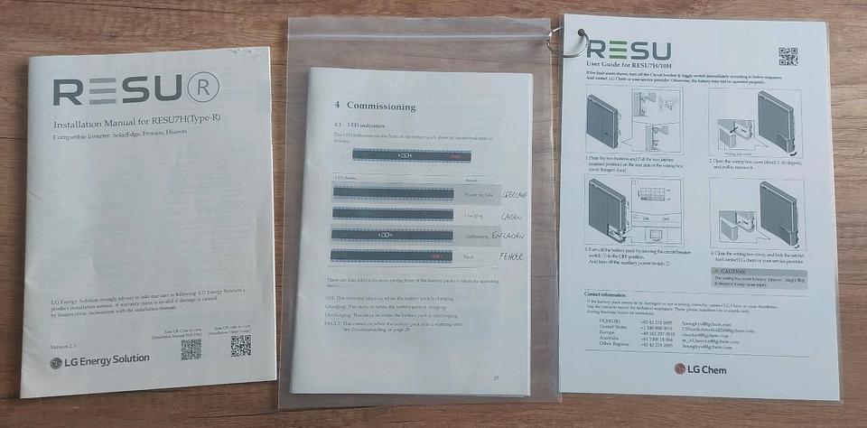 BATTERIESPEICHERPAKET  mit LG RESU 7H, gebraucht in Kritzmow